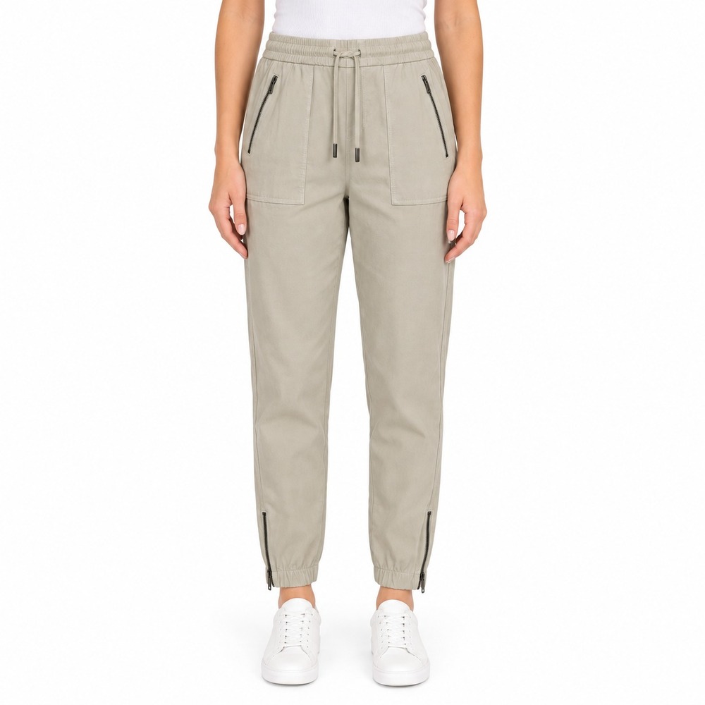 Athleta Farallon Jogger Pants Womens Size 8 Hi Rise Cotton Stretch Ankle Zip